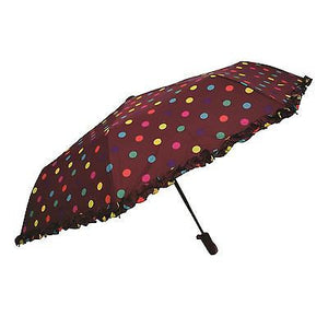 Umbrella with Automatic open/close. With polka dots & frills. GRT Bermoni