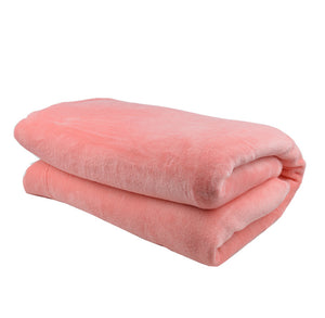 Comfortable & Soft Double Bed 220 cm x 225 cm Supper Warm Throw Blanket -(Small-BNK-10-Light Pink)