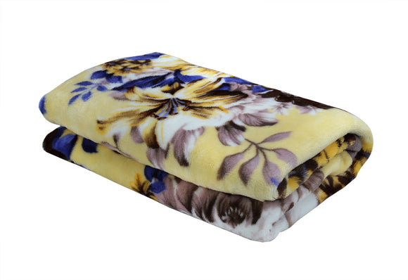 Comfortable & Soft 140 cm x 100 cm Supper Warm Throw Blanket with Floral Pattern