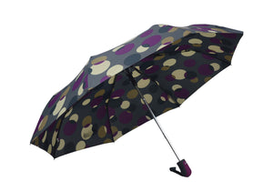 Womens/Ladies colorful Bubble Pattern Strong & Durable Automatic Open folding umbrella-(3617A-Grey)