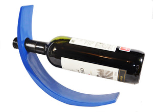 Lacquered wood WINE BOTTLE holder Stylish & elegant (dark blue)