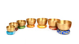 Bermoni Tibetan Set of 7 Meditation Singing Bowl for Healing Prayer,Yoga with Mallet & Cushion (SING-1122SET7)