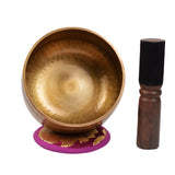 Tibetan Hand Hammered Meditation Singing Bowl For Meditation Yoga With Mallet & Cushion