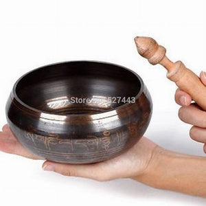 Free Shipping Wholesale OUTSTANDING OLD F CHAKRA TIBETAN SINGING BOWL 12cm