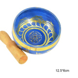 Bowl Handmade Nepalese Tibetan Buddha Singing Bowl Decorative Dishes with Mallet for Meditation Chakra Prayer Yoga Home Decor