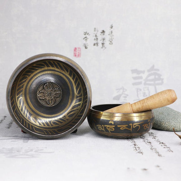 Yoga Tibetan Singing Bowl Himalayan Hand Hammered Chakra Meditation Religion Belief Buddhist supplies Bowl Home Decoration