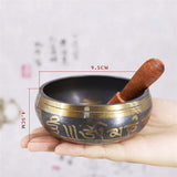 Tibetan Bowl Sing Bowl Nepalese Buddhist Tibetan Chanting Yoga Meditation Bowl Buddhist Sound Therapy Bowl Copper Religion Carft