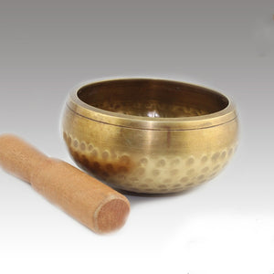 Yoga Healing Music Bowl Tibet Brass Golden Singing Bowl Hand Hammered Bowls Tibetan Yoga Meditation Crafts 9.5CM